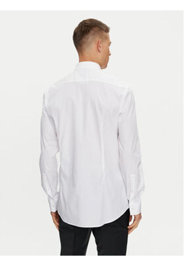 Hugo Koszula Koey 50519819 Biały Slim Fit. Kolor: biały. Materiał: bawełna