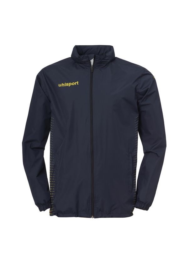 UHLSPORT - Dziecięca kurtka wodoodporna Uhlsport Score. Kolor: wielokolorowy, niebieski, żółty. Materiał: materiał. Sport: piłka nożna