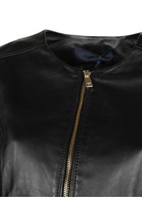 Trussardi Jeans Kurtka "Leather Biker" | 56S00483 2P000079 | Collarless Soft | Kobieta | Czarny. Kolor: czarny. Materiał: skóra #2