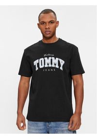 Tommy Jeans T-Shirt Varsity DM0DM18287 Czarny Regular Fit. Kolor: czarny. Materiał: bawełna