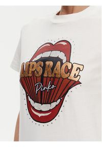 Pinko - PINKO T-Shirt Trapani 105050 A2D8 Biały Regular Fit. Kolor: biały. Materiał: bawełna #5