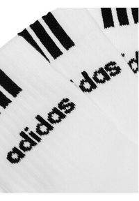 Adidas - adidas Zestaw 3 par wysokich skarpet unisex HT3437 3-PACK Biały. Kolor: biały. Materiał: bawełna