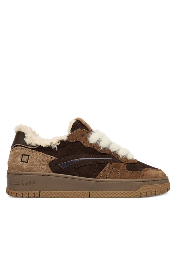 D.A.T.E. Sneakersy Torneo Pure Mono W431-TP-MN Brązowy. Kolor: brązowy. Materiał: skóra