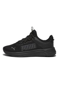 Buty do chodzenia męskie Puma Softride Astro Slip. Zapięcie: sznurówki, bez zapięcia. Kolor: czarny, wielokolorowy. Materiał: tkanina, materiał. Szerokość cholewki: normalna. Sport: turystyka piesza