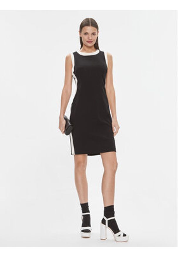 DKNY Sukienka codzienna DD3K1450 Czarny Regular Fit. Okazja: na co dzień. Kolor: czarny. Materiał: syntetyk. Typ sukienki: proste. Styl: casual