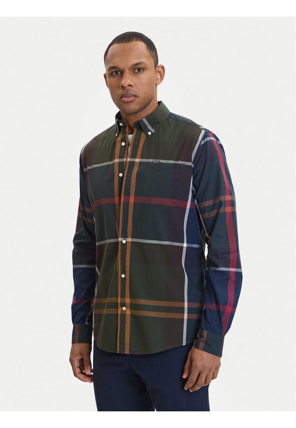 Barbour Koszula Harris MSH5071TN11 Zielony Tailored Fit. Kolor: zielony. Materiał: bawełna