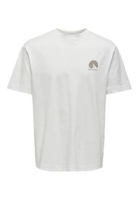 Only & Sons T-Shirt 22026424 Biały Relaxed Fit. Kolor: biały. Materiał: bawełna #6