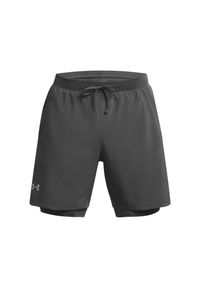 Szorty 2 w 1 Under Armour Launch 7". Kolor: szary, czarny, wielokolorowy. Sport: bieganie #1