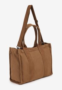 Renee - Brązowa Torebka Typu Shopper z Plecionki Sevisha. Kolor: brązowy. Styl: elegancki, biznesowy, casual #3