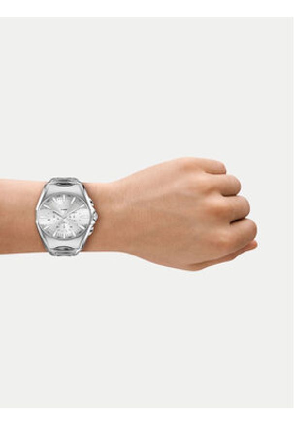 Diesel Zegarek D-Curve Chronograph DZ4694 Srebrny. Kolor: srebrny