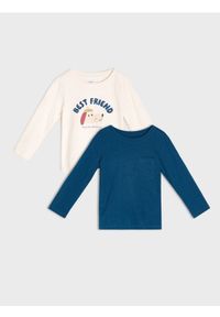Sinsay - Koszulki z długimi rękawami 2 pack - kremowy. Kolor: kremowy. Długość rękawa: długi rękaw. Długość: długie #1
