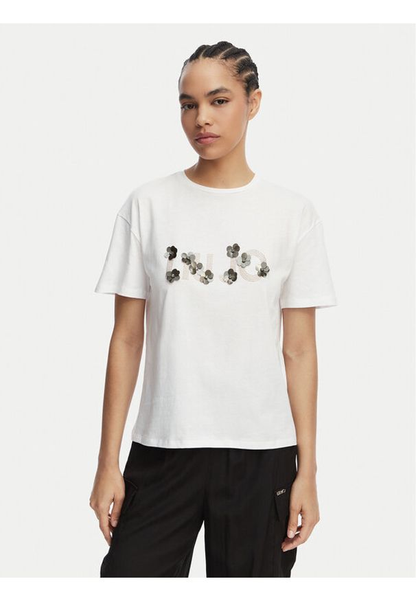 Liu Jo T-Shirt WA6238 JS923 Biały Regular Fit. Kolor: biały. Materiał: bawełna