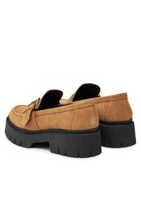Hugo - HUGO Loafersy 50541731 Beżowy. Kolor: beżowy. Materiał: skóra, zamsz #4