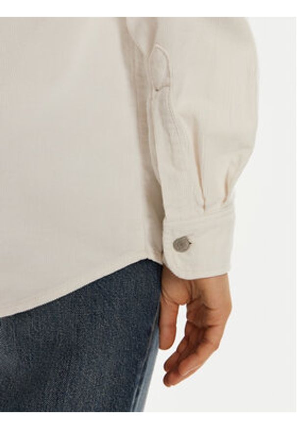 Tommy Jeans Koszula DW0DW18871 Écru Relaxed Fit. Materiał: bawełna, sztruks
