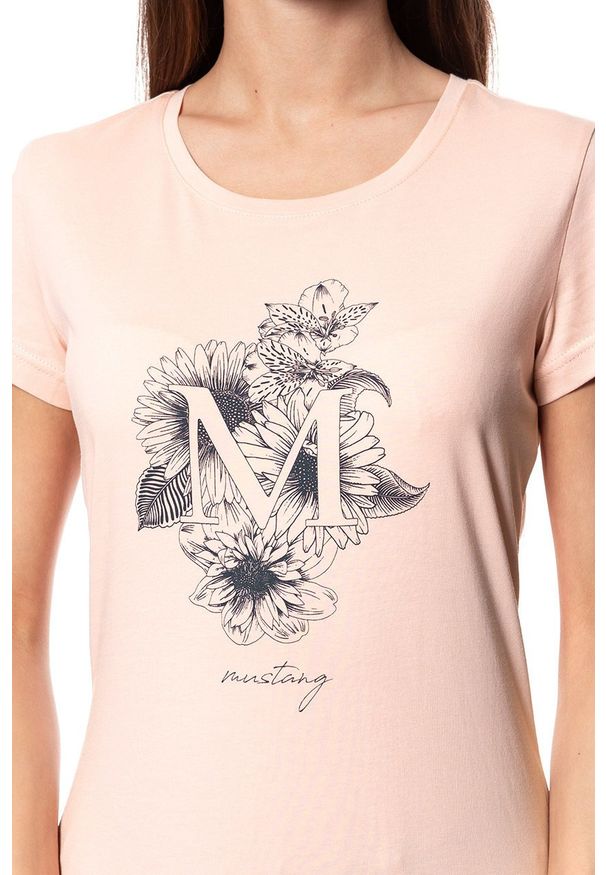 Mustang - MUSTANG T SHIRT DAMSKI Alexia C Print 1008933 8415. Wzór: nadruk