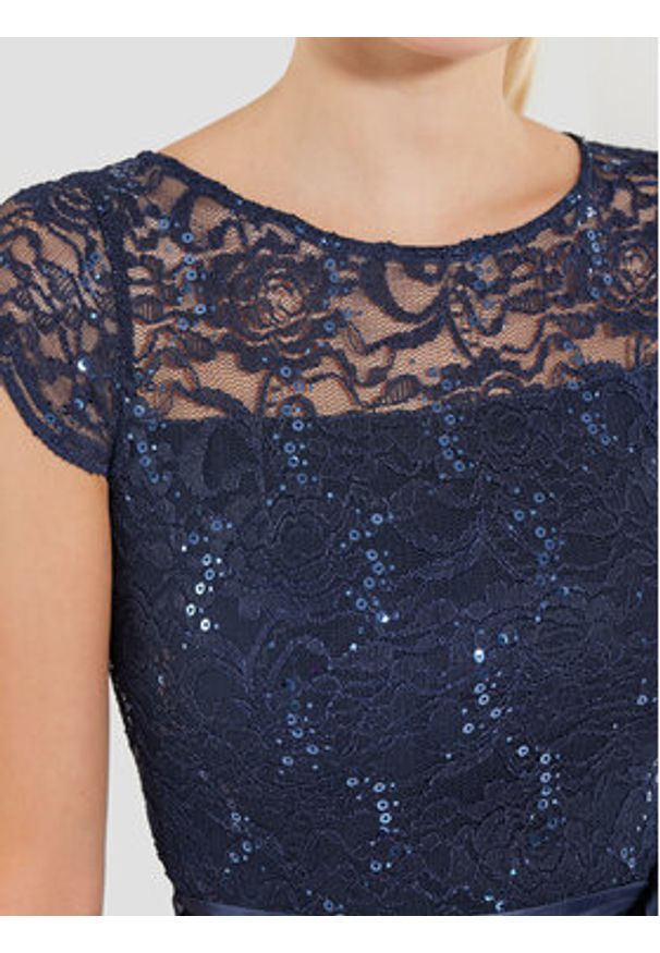 Swing Sukienka koktajlowa 77760510 Granatowy Regular Fit. Kolor: niebieski. Materiał: syntetyk. Styl: wizytowy