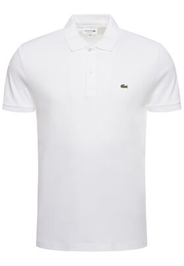 Lacoste Polo DH2050 Biały Regular Fit. Typ kołnierza: polo. Kolor: biały. Materiał: bawełna
