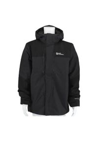 Kurtka w góry męska Jack Wolfskin A618586350. Typ kołnierza: kaptur. Kolor: czarny. Materiał: syntetyk. Sport: wspinaczka