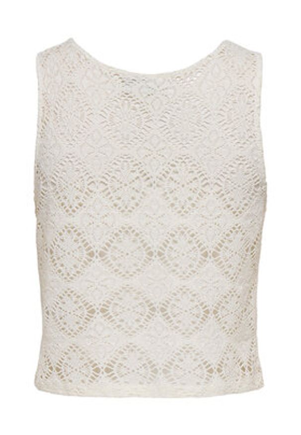 JDY Top Eva 15351499 Biały Regular Fit. Kolor: biały. Materiał: syntetyk