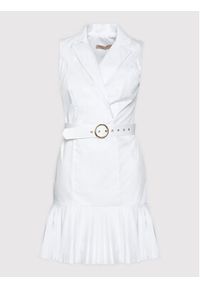 Rinascimento Sukienka koktajlowa CFC0017897002 Biały Regular Fit. Kolor: biały. Materiał: bawełna. Typ sukienki: koszulowe. Styl: wizytowy #5