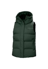 Damska kurtka bez rękawów z kapturem Helly Hansen Adore. Typ kołnierza: kaptur. Kolor: czarny, wielokolorowy, zielony. Materiał: puch. Długość rękawa: bez rękawów. Styl: elegancki #1