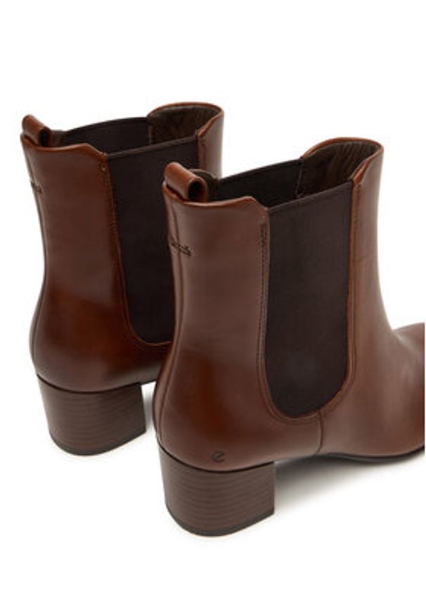 ecco - ECCO Botki Dress Classic 20992301014 Brązowy. Kolor: brązowy. Materiał: skóra