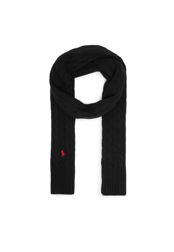 Polo Ralph Lauren Szalik 449959345001 Czarny. Kolor: czarny. Materiał: wełna