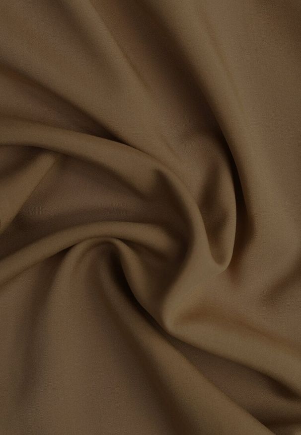 Renee - Brązowe Spodnie z Bawełny Typu Palazzo z Gumką w Talii Fieana. Okazja: na spacer. Kolor: brązowy. Materiał: bawełna