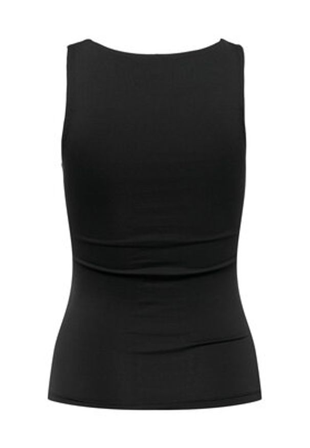 only - ONLY Top Lea 15278090 Czarny Regular Fit. Kolor: czarny. Materiał: syntetyk