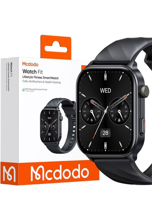 Smartwatch Mcdodo MCDODO SMARTWATCH DAMSKI MĘSKI ZEGAREK Z FUNKCJĄ ROZMOWY WODOODPORNY GPS. Rodzaj zegarka: smartwatch