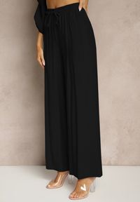 Renee - Czarny Komplet z Wiskozy w Stylu Oversize Szerokie Spodnie i Luźna Koszula na Guziki Natinne. Kolor: czarny. Materiał: wiskoza #5