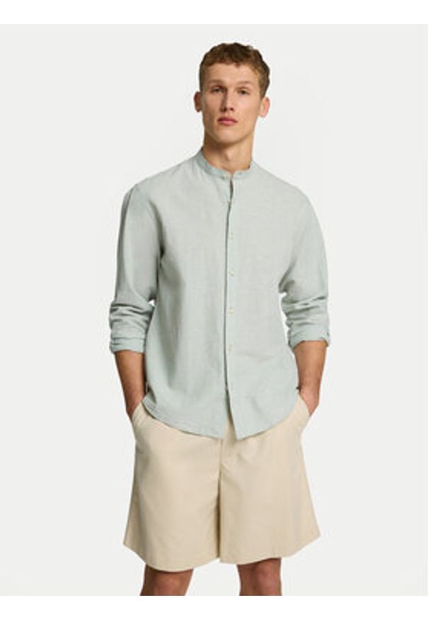 Selected Homme Koszula 16079054 Zielony Regular Fit. Kolor: zielony. Materiał: bawełna