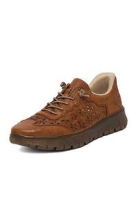 Rieker Półbuty N1358-22 Brązowy. Kolor: brązowy. Materiał: skóra #8