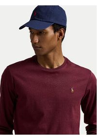 Polo Ralph Lauren Longsleeve 710760121037 Bordowy Slim Fit. Typ kołnierza: polo. Kolor: czerwony. Materiał: bawełna. Długość rękawa: długi rękaw #3