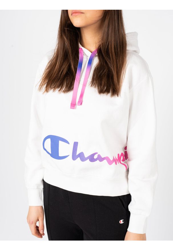 Champion Bluza "Hoodie" | 115621 | Kobieta | Biały. Okazja: na co dzień. Kolor: biały. Materiał: poliester, bawełna. Wzór: nadruk. Styl: sportowy, klasyczny, casual