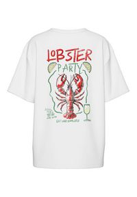Pieces T-Shirt Tobster 17160811 Biały Oversize. Kolor: biały. Materiał: bawełna