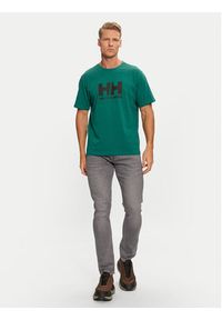 Helly Hansen T-Shirt Logo 30396 Zielony Regular Fit. Kolor: zielony. Materiał: bawełna #4