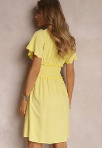 Renee - Żółta Sukienka z Wiskozy Rukhsar. Kolor: żółty. Materiał: wiskoza. Długość rękawa: krótki rękaw. Długość: mini #3