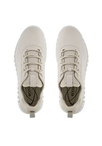 ecco - ECCO Sneakersy Lace-Up 21820360720 Beżowy. Kolor: beżowy. Materiał: skóra