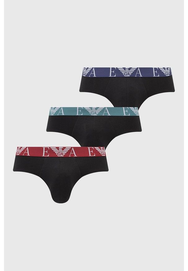 Emporio Armani Underwear Slipy (3-pack) 111734.2R715 męskie kolor czarny. Kolor: czarny. Materiał: materiał
