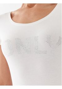 only - ONLY T-Shirt 15316416 Biały Slim Fit. Kolor: biały. Materiał: bawełna #3