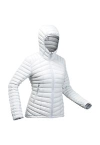 FORCLAZ - Kurtka trekkingowa damska puchowa Forclaz MT 100 - 5°C. Kolor: szary. Materiał: puch. Sport: turystyka piesza