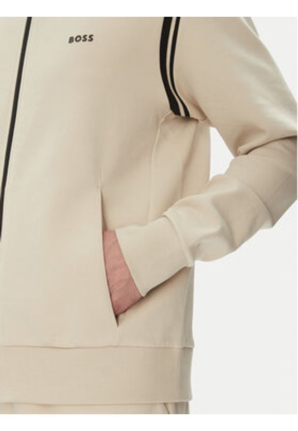 BOSS Dres 50533738 Beżowy Regular Fit. Kolor: beżowy. Materiał: bawełna
