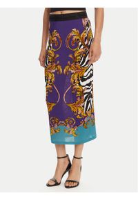 Versace Jeans Couture Spódnica ołówkowa 78HAE8P6 Fioletowy Slim Fit. Kolor: fioletowy. Materiał: wiskoza