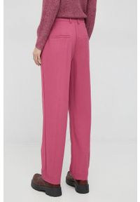 Pepe Jeans spodnie Colette damskie kolor różowy proste high waist. Okazja: na co dzień. Stan: podwyższony. Kolor: różowy. Materiał: tkanina. Styl: casual #2