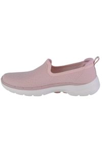 skechers - Buty sportowe Sneakersy damskie, Skechers Go Walk 6 - Clear Virtue. Kolor: różowy. Sport: turystyka piesza