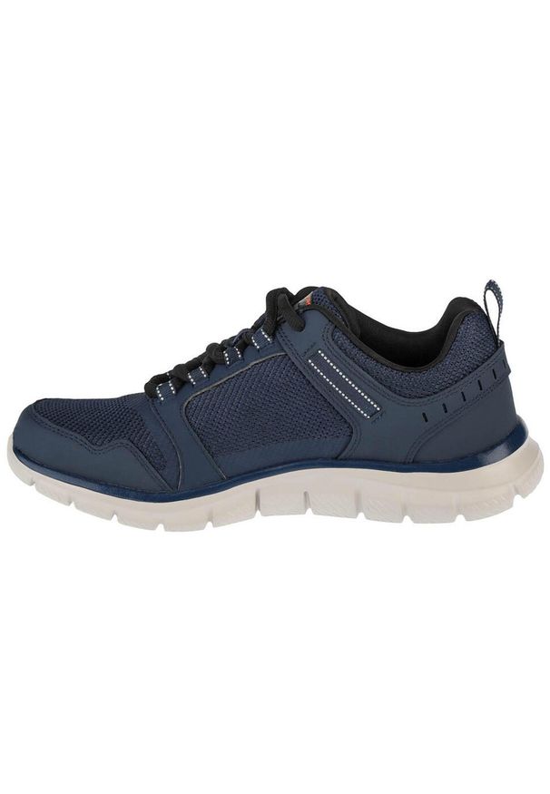 skechers - Buty do chodzenia męskie Skechers Track Knock. Kolor: żółty, pomarańczowy, wielokolorowy, niebieski. Materiał: materiał, syntetyk, tkanina. Sport: turystyka piesza