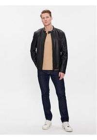 Pepe Jeans Kurtka skórzana Vonn PM402878 Czarny Regular Fit. Kolor: czarny. Materiał: skóra #7
