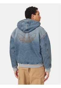 Adidas - adidas Kurtka jeansowa KE0131 Niebieski Loose Fit. Kolor: niebieski. Materiał: bawełna #7