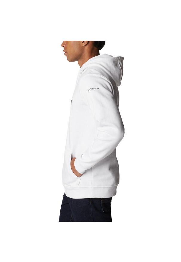 columbia - Bluza dresowa sportowa męska CSC Basic Logo II Hoodie. Typ kołnierza: kaptur. Kolor: biały. Materiał: poliester, bawełna. Styl: sportowy